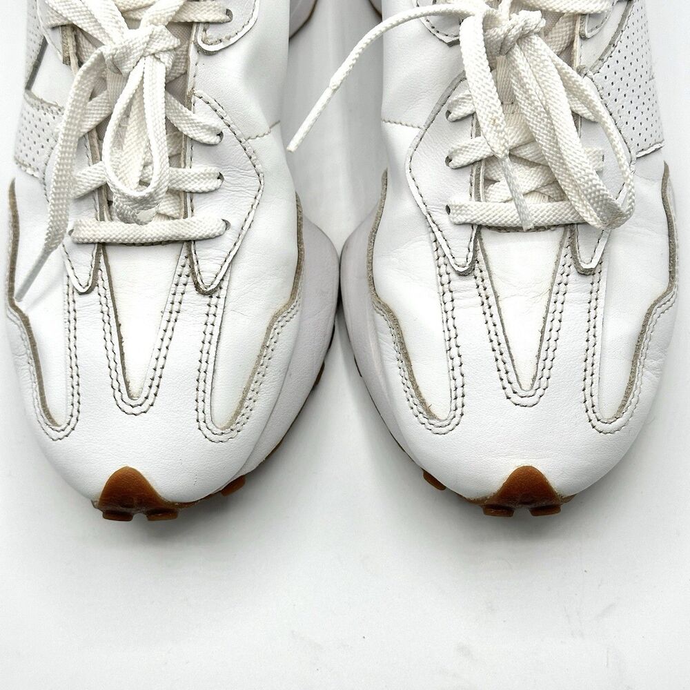 New Balance 327 White Leather Gum Sole Sneakers Womens Size 8.5 B WS327LS - Picture 3 of 11
